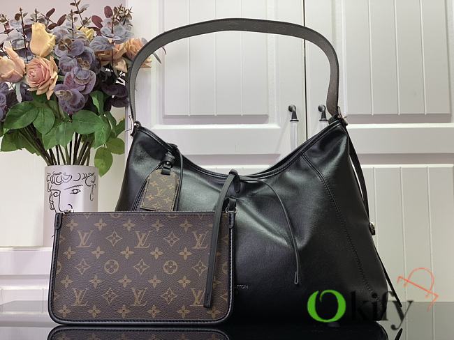 Okify Louis Vuitton CarryAll Dark Medium Black Handbag 39x 30x15cm M25143 - 1