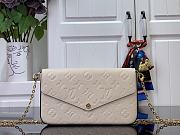 Okify Louis Vuitton Pochette Félicie Chain Bag Creme 21.0 x 12.0 x 3.0 cm M82363 - 1