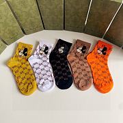 Okify Louis Vuitton Set 5 Mickey Mouse classic mid-length stacked socks 17260 - 1