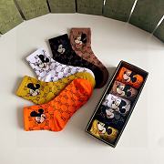 Okify Louis Vuitton Set 5 Mickey Mouse classic mid-length stacked socks 17260 - 3