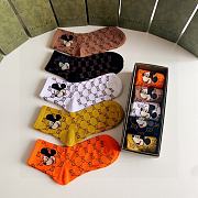 Okify Louis Vuitton Set 5 Mickey Mouse classic mid-length stacked socks 17260 - 2