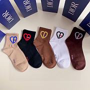 Okify Dior Set 5 medium-length stacked socks 17261 - 1