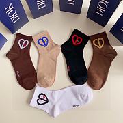 Okify Dior Set 5 medium-length stacked socks 17261 - 2