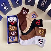 Okify Dior Set 5 medium-length stacked socks 17261 - 3