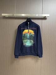 Okify Loewe landscape painting zipper sweatshirt SML 17272 - 1