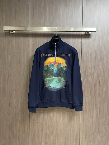 Okify Loewe landscape painting zipper sweatshirt SML 17272