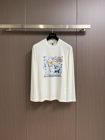 Okify Hermes men's base long-sleeved T-shirt M-2XL - White 17274