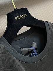 Okify Prada triangle logo jacquard dark pattern short-sleeved T-shirt XS-L 17287 - 3