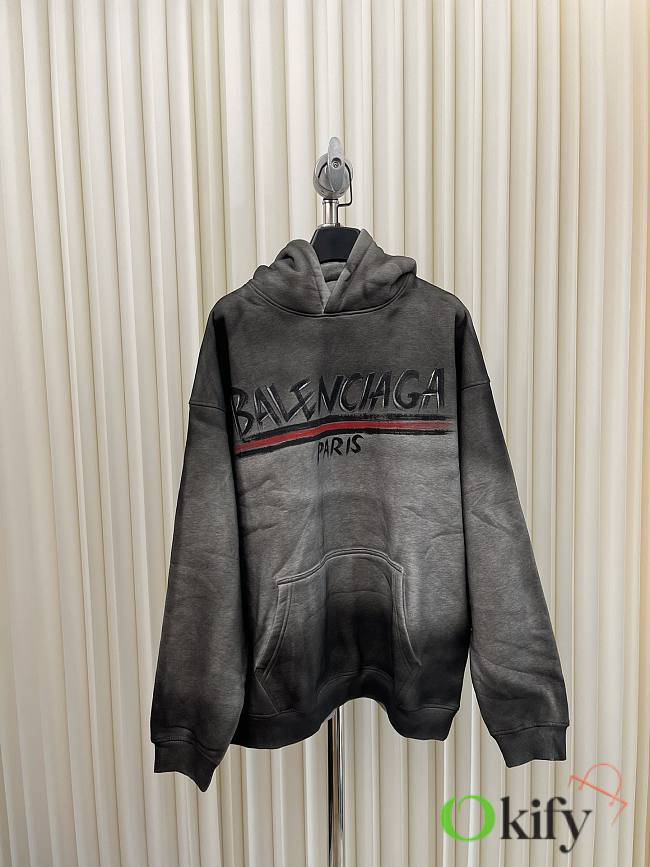 Okify Balenciaga hand-painted old gradient graffiti hooded sweatshirt S-XXL 17291 - 1