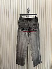 Okify Balenciaga Hand-painted old gradient graffiti trousers S-2XL 17292 - 2