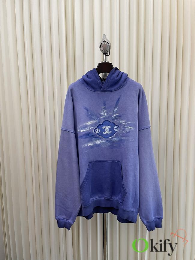 Okify Chanel Hand-painted graffiti hooded sweatshirt 17294 - 1