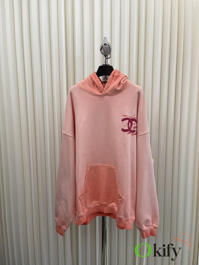 Okify Chanel Hand-painted graffiti hooded sweatshirt 17295 - 1