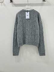 Okify Celine embroidered Arc de Triomphe logo knitted long-sleeved sweater SML 17296 - 3