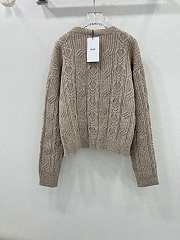 Okify Celine embroidered Arc de Triomphe logo knitted long-sleeved sweater SML 17297 - 2