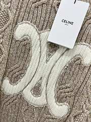 Okify Celine embroidered Arc de Triomphe logo knitted long-sleeved sweater SML 17297 - 4