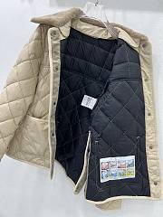 Okify Moncler CYGNE belt detachable fur collar white goose down jacket SML Beige - 2