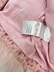 Okify Chanel Ostrich Feathers Hem Jacket Pink SML - 2