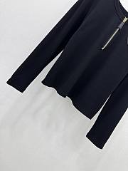 Okify Prada triangle logo middle zipper long sleeves SML - Black - 3