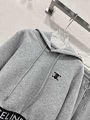 Okify Celine Set hooded pullover top + cuffed trousers SML - Grey - 4