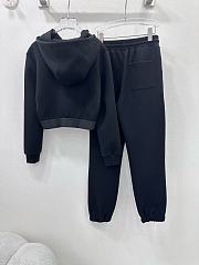 Okify Celine Set hooded pullover top + cuffed trousers SML - Black - 2