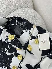 Okify Balmain Ink Flower Print Skirt S-XL  - 4