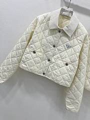 Okify Prada set diamond short cotton coat suit SML - White - 3