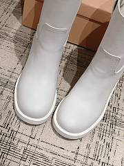 Okify MiuMiu Distressed Metal Knight Boots 35-40 White - 2