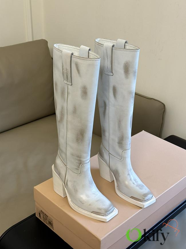 Okify MiuMiu classic knight boots 35-40 White - 1