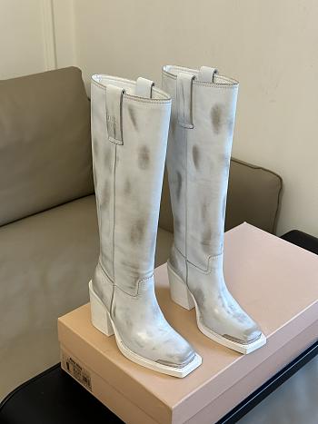 Okify MiuMiu classic knight boots 35-40 White