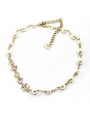 Okify Chanel Pink heart Pearl necklace 17329 - 1