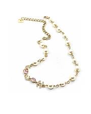 Okify Chanel Pink heart Pearl necklace 17329 - 4