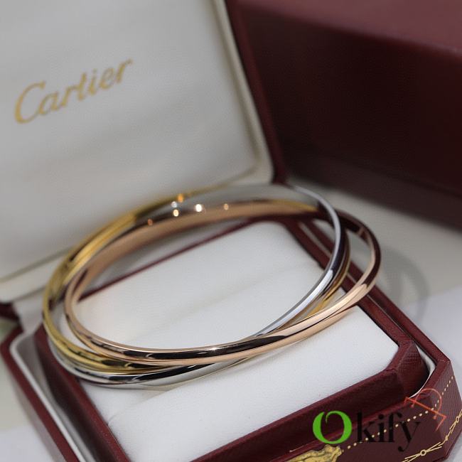 Okify Cartier 3 Round Ring Bracelet 17342 - 1