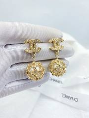 Okify Chanel Hollow Net Ball Pearl Earrings 17346 - 4