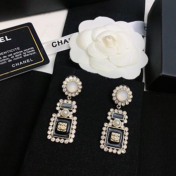 Okify Chanel Starry Black Earrings 17362