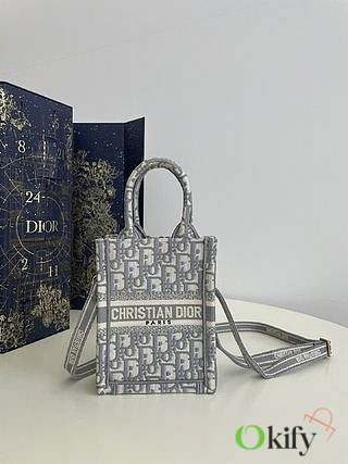 Okify Dior Mini Vertical Book Tote 13.5*5*18cm  - 1