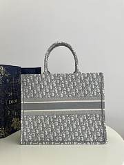 Okify Dior Book Tote dreamy gray tone 42*35*18cm - 4