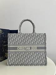 Okify Dior Book Tote dreamy gray tone 42*35*18cm - 1