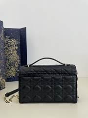 Okify Dior Top Handle Bag Black Cannage Lambskin Medium 24*7.5*14 cm - 3