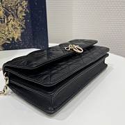 Okify Dior Top Handle Bag Black Cannage Lambskin Small 21*11*5 cm - 2