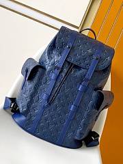 Okify Louis Vuitton Christopher MM Backpack Blue Color 41×48×13cm M11688  - 1