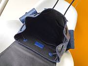 Okify Louis Vuitton Christopher MM Backpack Blue Color 41×48×13cm M11688  - 4