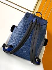 Okify Louis Vuitton Christopher MM Backpack Blue Color 41×48×13cm M11688  - 3