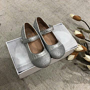 Okify Dior Girls Princess silver shoes for children 26-35  - 1