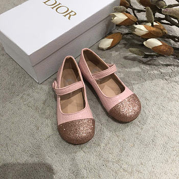 Okify Dior Girls Princess pink shoes for children 26-35 