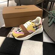 Okify Burberry Velcro Vintage Plaid Thick-soled Daddy Sneakers for children 26-35 17413 - 3