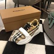 Okify Burberry Velcro Vintage Plaid Thick-soled Daddy Sneakers for children 26-35 17414 - 4