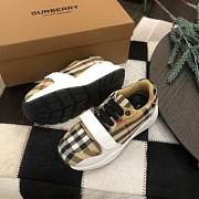 Okify Burberry Velcro Vintage Plaid Thick-soled Daddy Sneakers for children 26-35 17414 - 2