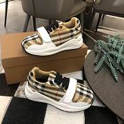 Okify Burberry Velcro Vintage Plaid Thick-soled Daddy Sneakers for children 26-35 17414 - 3