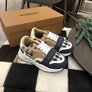 Okify Burberry Velcro Vintage Plaid Thick-soled Daddy Sneakers for children 26-35 17415 - 2