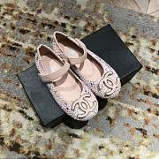 Okify Chanel Logo C Princess Shoes Pink Color for children 26-35 - 1